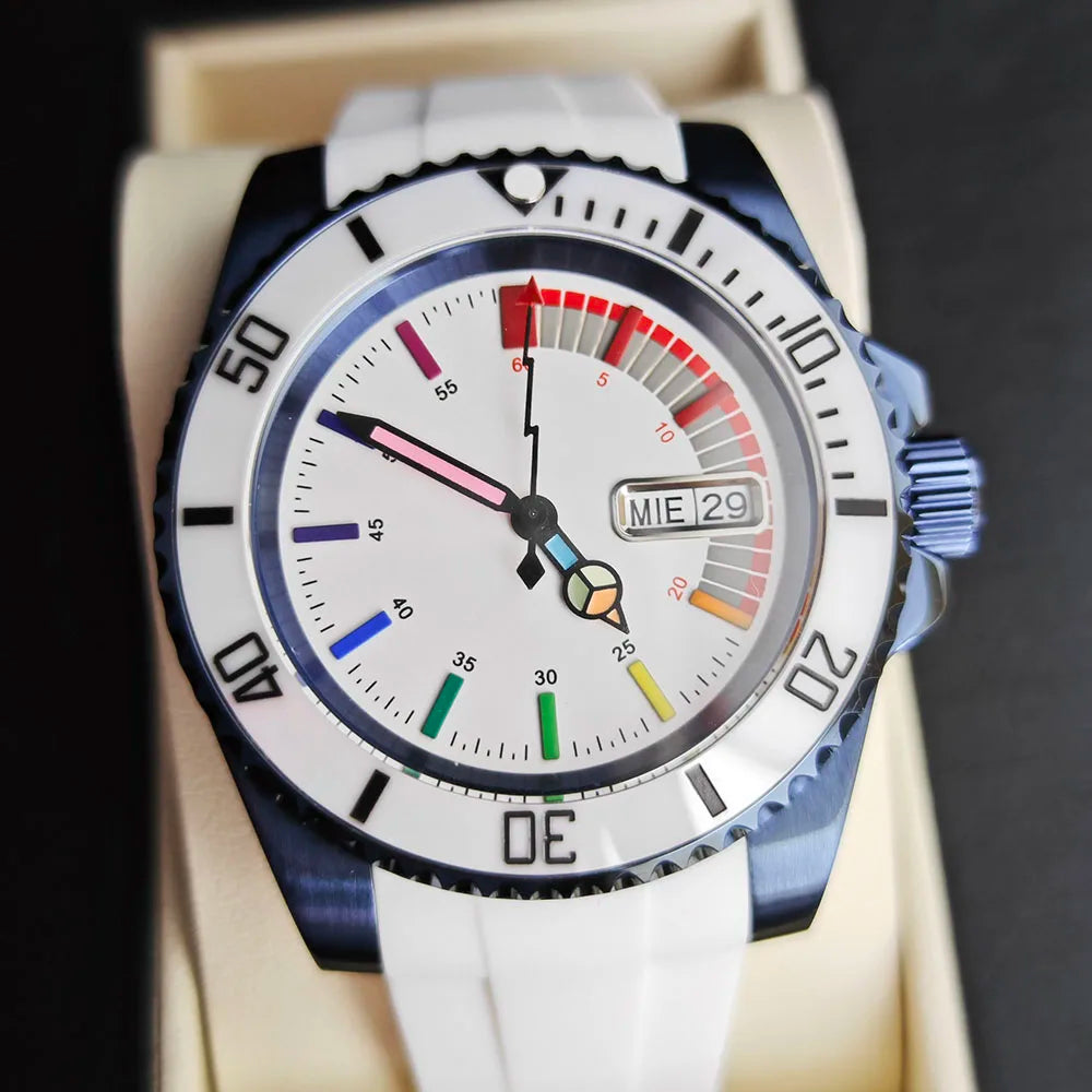 Custom Logo NH Automatic Mechanical 36a Movement full Watch 904L stainless steel sapphire glass dual calendar