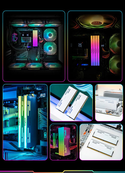 KingBank SoarBlade KFRW DDR5 RGB Series 24GBx2 6000MHz Kit UDIMM Dual Channel Computer Desktop PC Hynix M die CL28