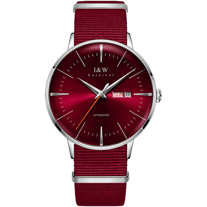 Fashion Men's Watches MIYOTA 8215 Watch Luxury brand CARNIVAL Automatic Mechanical Wristwatch Sapphire Double Calendar Men Watch