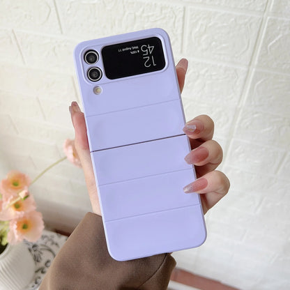 High Quality Skin Friendly Premium Eco-friendly Matte Plain Folding TPU+PC Phone Case for Z Flip 6/5/4/3 Anti-Fall