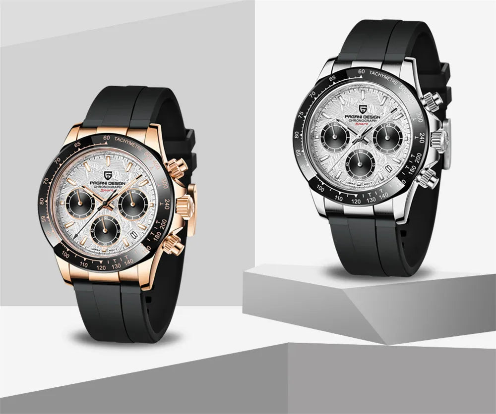 PAGANI DESIGN 2025 New Men Watches Luxury AR Sapphire crystal Quartz Watch Men Waterproof Sport Chronograph Automatic Date Watch