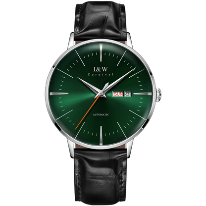 Fashion Men's Watches MIYOTA 8215 Watch Luxury brand CARNIVAL Automatic Mechanical Wristwatch Sapphire Double Calendar Men Watch