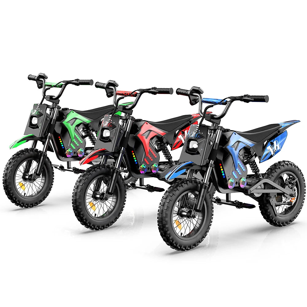 A14 14 Inch Kids Electric Motorcycle 500W Motor 36V 5.2Ah Battery 20-22km Range 17MPH Speed Bluetooth Max Load 80KG Escooter
