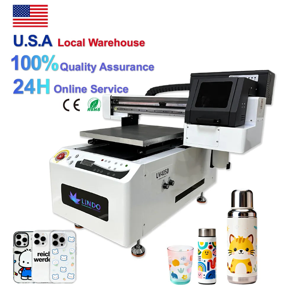 Free Shipping A2 A1 4050 Uv Printer Pvc Card Glass Bottle Golf Flatbed Uv Printer 4050 for Mobile Phone Case Acrylic Board
