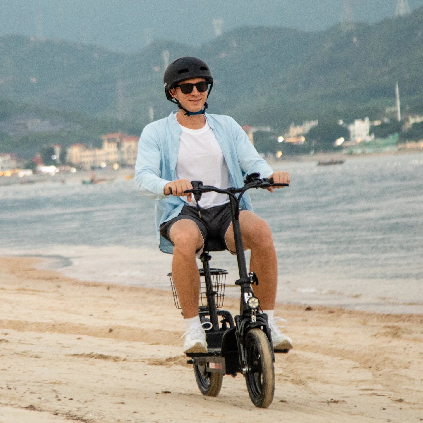 HEZZO T3 Escooter 48V 500W/750W Electric Scooter 14-inch Portable Folding Two-wheeled 15Ah 60KM Long Range Escooter With Basket