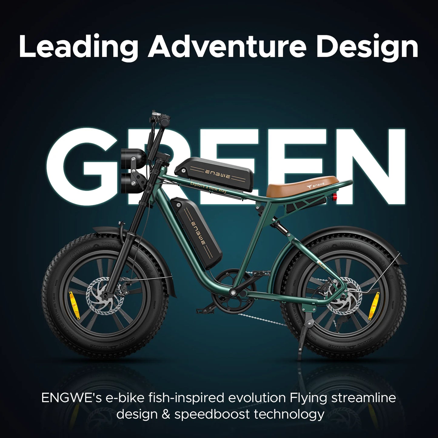Original ENGWE M20 250W 20*4.0 Inch Fat Mountain Tires Electric Bicycle 25km/h Disc Brake Adult Fat Ebike in EU UK Warehouse