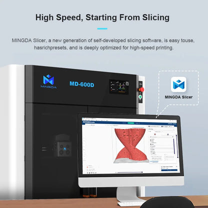 Mingda MD600D Fast 300mm/s Professional IDEX 3d Printer 600*600*600mm 3d Printer for Cars