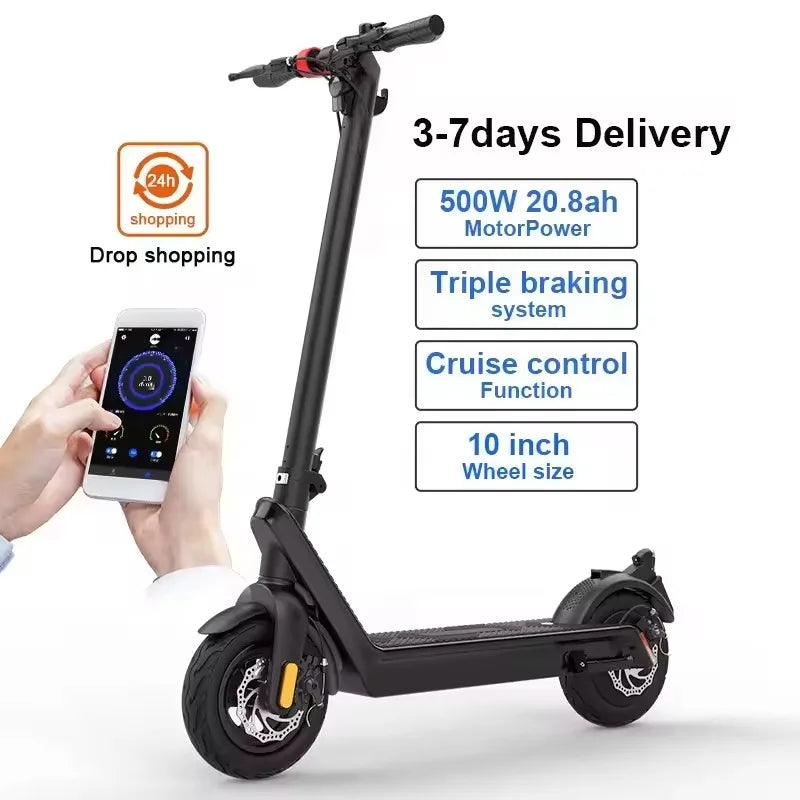 Citycoco EU US UK Warehouse Stock Electric Scooter 36V 15.6Ah Battery 500 Watt 10 Inch Vacuum Tire Max Wheel Dual Wheel ESCOOTER