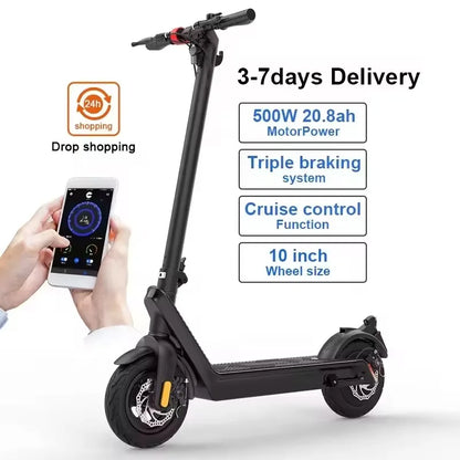 Citycoco EU US UK Warehouse Stock Electric Scooter 36V 15.6Ah Battery 500 Watt 10 Inch Vacuum Tire Max Wheel Dual Wheel ESCOOTER