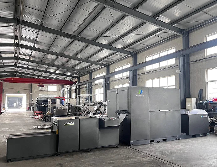 JD440E High-Speed Automatic Four Color Rotary Digital Inkjet Print Machine for Books Newspapers Bill Printing on Flex Material