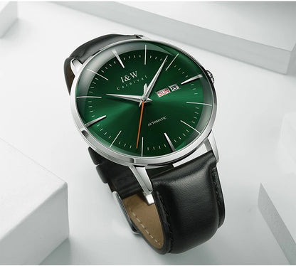 Fashion Men's Watches MIYOTA 8215 Watch Luxury brand CARNIVAL Automatic Mechanical Wristwatch Sapphire Double Calendar Men Watch