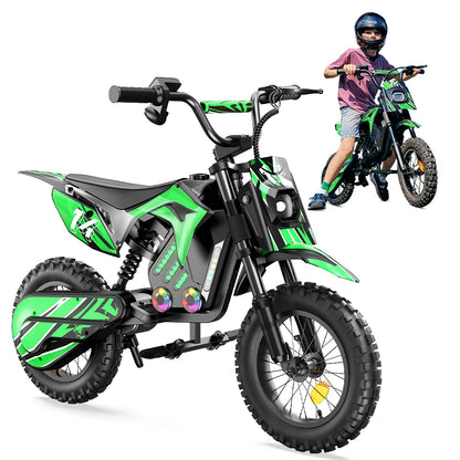 A14 14 Inch Kids Electric Motorcycle 500W Motor 36V 5.2Ah Battery 20-22km Range 17MPH Speed Bluetooth Max Load 80KG Escooter