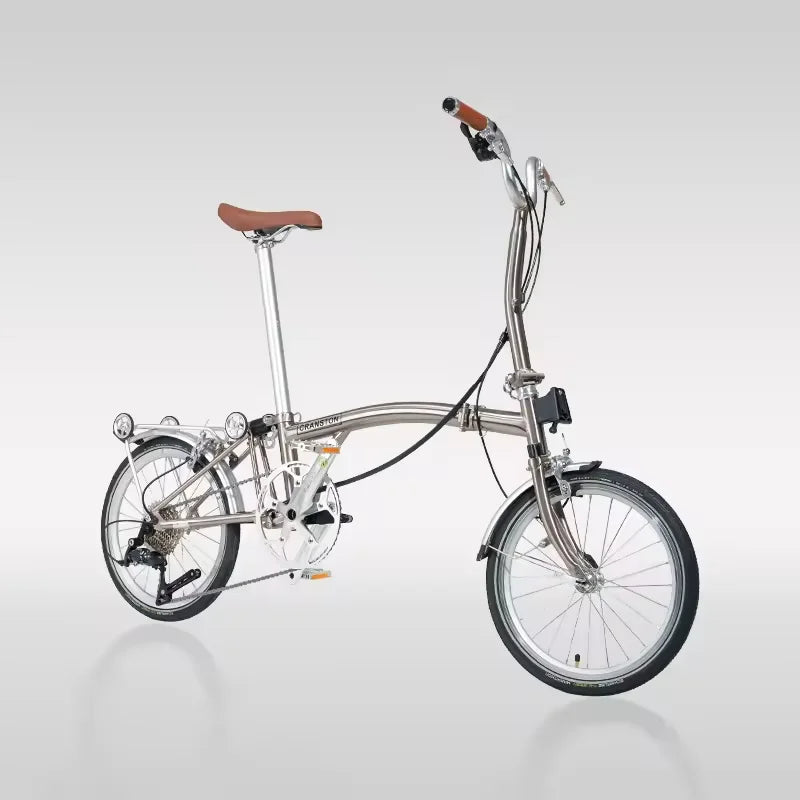 CRANSTON 16-inch 9-speed R9 Max Tri-folding Bike Electroplate Steel Frame Light Weight Foldable Bike S bar M BAR Folding Bicycle