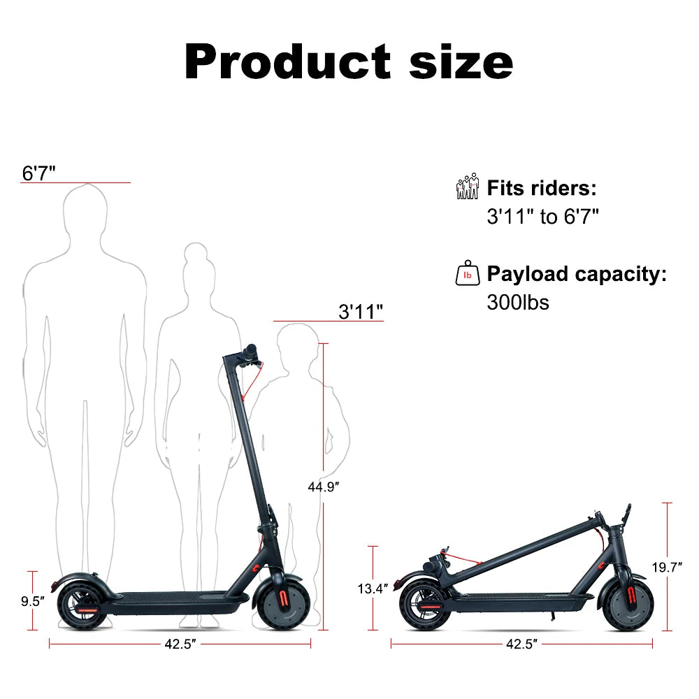 Cheap 8.5 Inch 2 Wheel Electric Scooter EU US CA Warehouse 36v Escooter 10Ah Long Range App Folding Electric Scooter