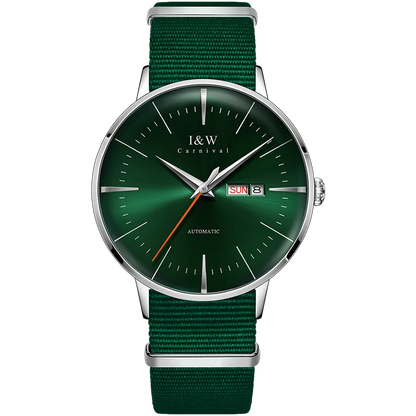 Fashion Men's Watches MIYOTA 8215 Watch Luxury brand CARNIVAL Automatic Mechanical Wristwatch Sapphire Double Calendar Men Watch