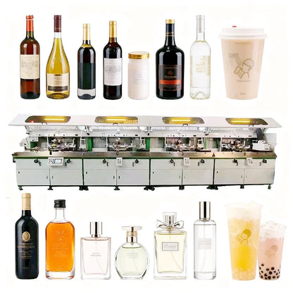 Automatic Five Color Silk Screen Printer for Cup Screen Printing Machine for Round Coffee Paper Water Cosmetic Plastic Tube