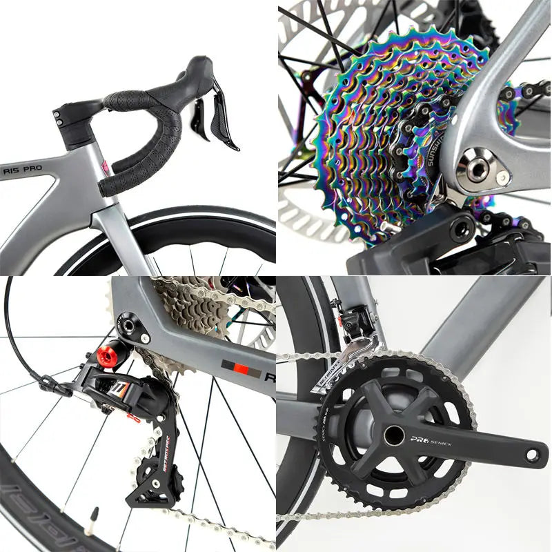 Thru Axle Disc Carbon Road Bike - 24-Speed Aero Racing Bike for Competitive Cycling & Triathlon Training 	 bicycle
