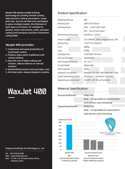 Jewelry 3d Printer Wax Machine 3D Printer Project MJP Jewelry 3d Printer Flashforge WaxJet 400/410