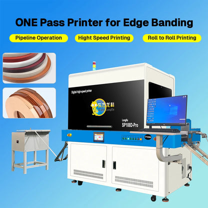Longke Ricoh Print Head Automatic Cycle Eco Solvent UV Inkjet Single Pass High Speed UV Printer for Edge Banding