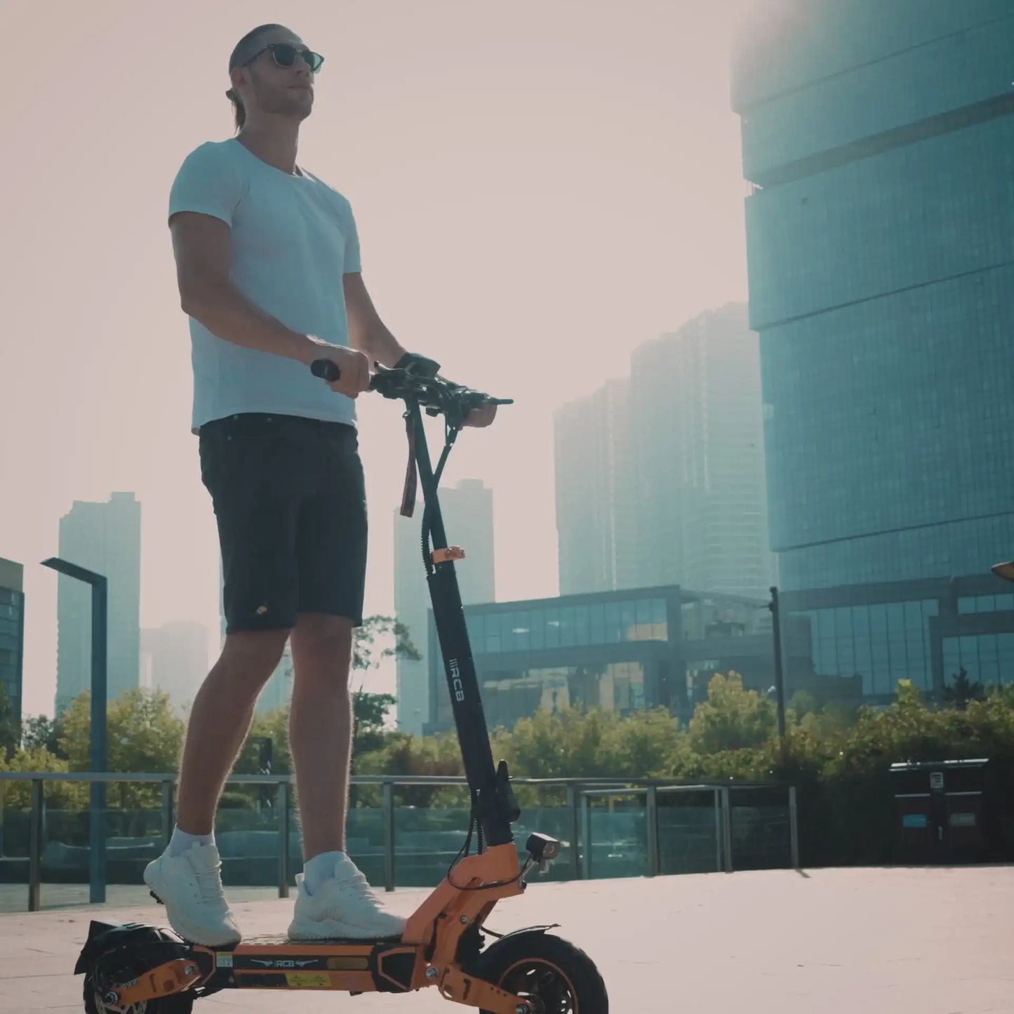 Eu Stock Factory Wholesale Electric Scooter RCB D7 Folding Scooter 2 Wheels 10 Inch Off-Road Tire Adult Escooter