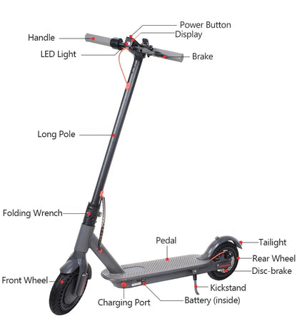 European Warehouse Wholesale Foldable E Scooter with 350W Motor 8.5inch M365 Electric Scooters Adult Folding Escooter