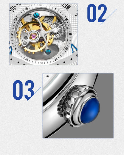 Seagull Men Watch Automatic Tourbillon Mechanical Watch Multifunctional Sapphire Calendar Luxury Men's Wristwatch ST8004ZS