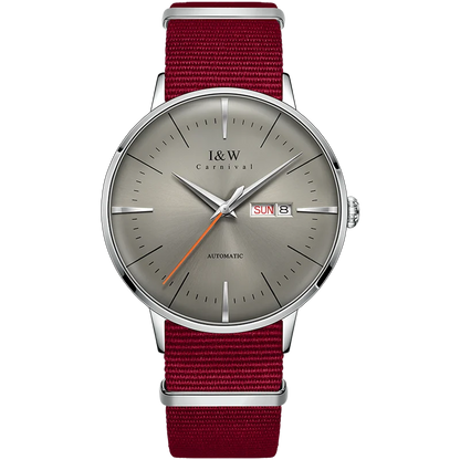 Fashion Men's Watches MIYOTA 8215 Watch Luxury brand CARNIVAL Automatic Mechanical Wristwatch Sapphire Double Calendar Men Watch