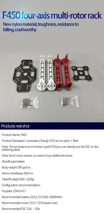 New F450 Drone With 450 Frame For RC MK MWC 4 Axis RC Multicopter Quadcopter Heli Multi-Rotor With Landing Gear