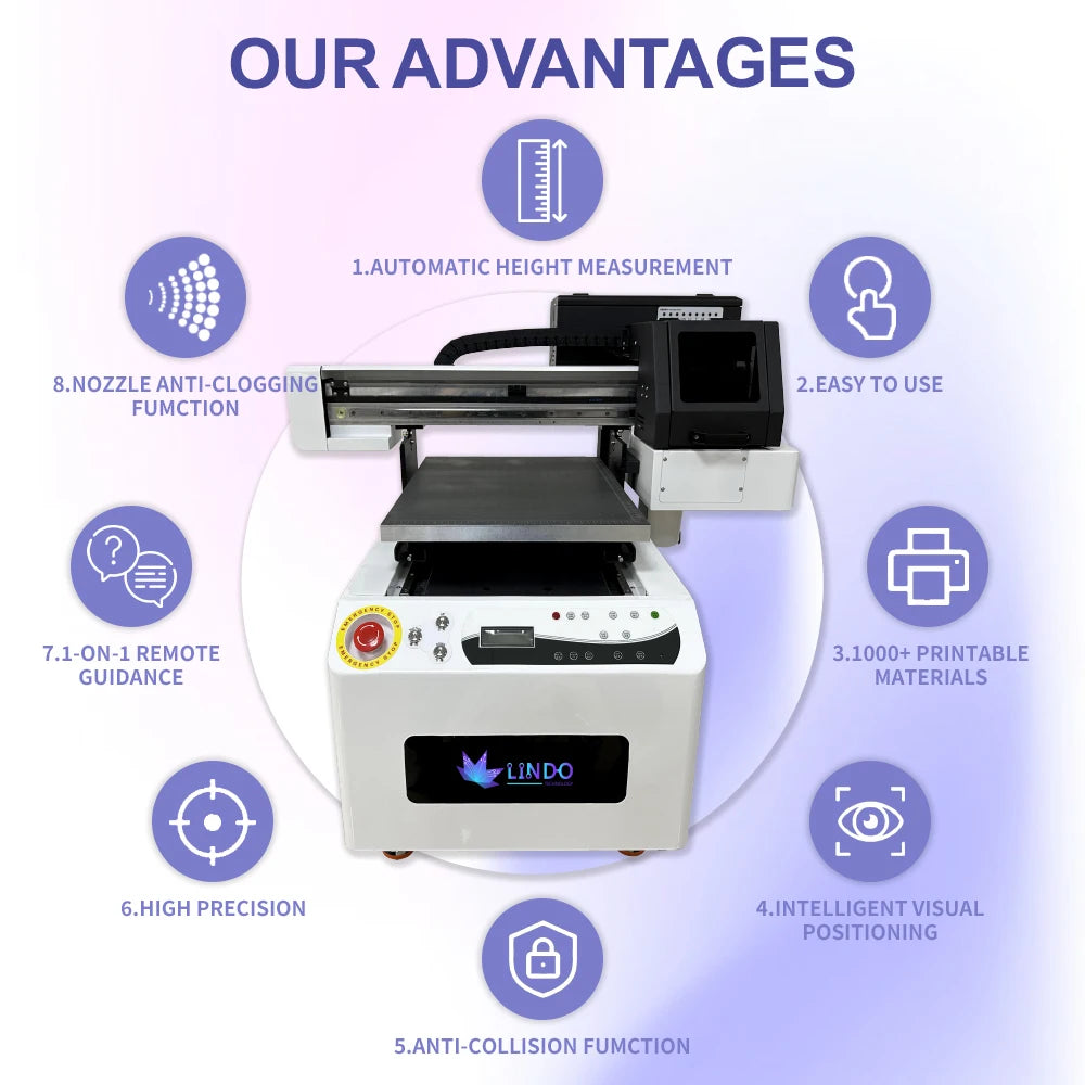 Free Shipping A2 A1 4050 Uv Printer Pvc Card Glass Bottle Golf Flatbed Uv Printer 4050 for Mobile Phone Case Acrylic Board