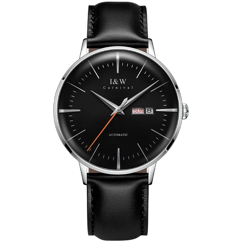 Fashion Men's Watches MIYOTA 8215 Watch Luxury brand CARNIVAL Automatic Mechanical Wristwatch Sapphire Double Calendar Men Watch