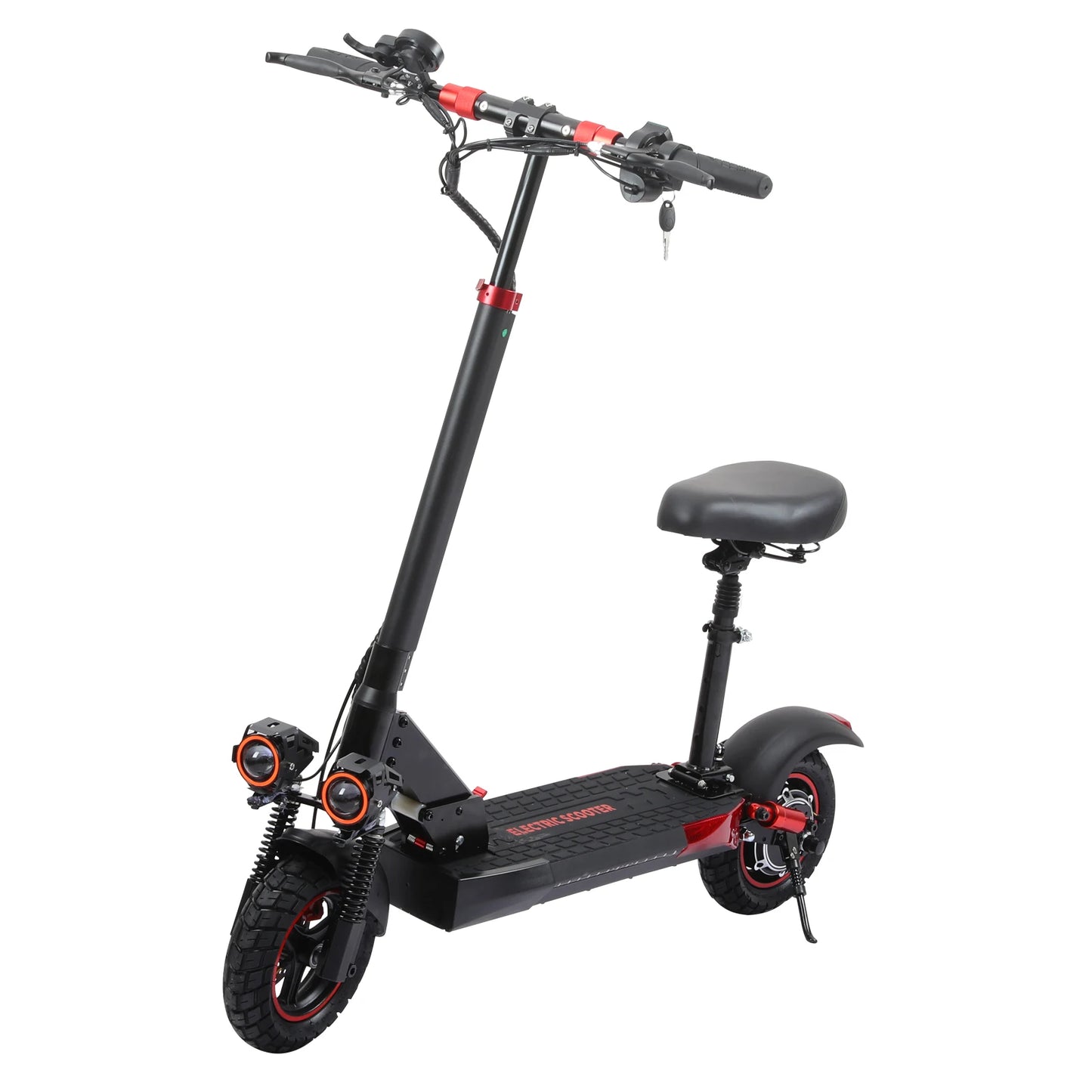 EU UK US CA Warehouse EScooter  - 10" Off-Road Fat Tire Dual Suspension 45km Range, Foldable & IPX5 Electric Scooter