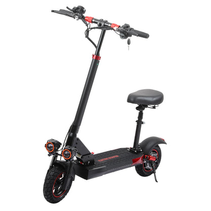 EU UK US CA Warehouse EScooter  - 10" Off-Road Fat Tire Dual Suspension 45km Range, Foldable & IPX5 Electric Scooter