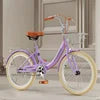 Adult Women's 20-inch/22-inch/24-inch High Carbon Steel Hard Frame Double V Brakes Lightweight Retro College Commuter Bicycle