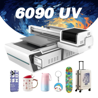 6090 UV DTF Printer AB Film  Offset Printing Machine Uv Sticker Printer  for Phone case Bottle Metal  6090 UV Flatbed Printer