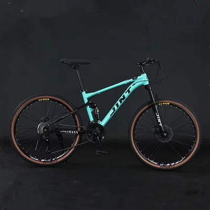 High Quality 26 Inch MTB Soft Tail Bicycle 24 27 30 Speed Full Suspension Carbon Steel Disc Brake with Ordinary Pedal