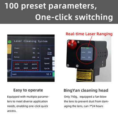 Oil Stains & Grease Cleaning Laser Machine Rust Removal for Classic Cars Laser rust Remover Laser Cleaner Machine