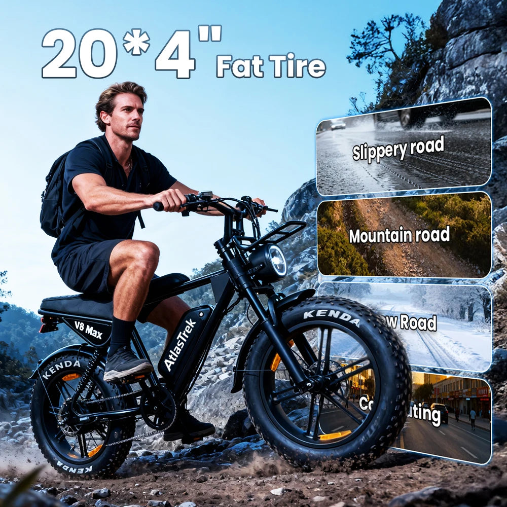 OEM Stock Factory  Electric Bicycle 250W Rear 7-Speed 48V 15Ah Wide Tire Electric Urban Hybrid Mountain Off-Road E-Bike