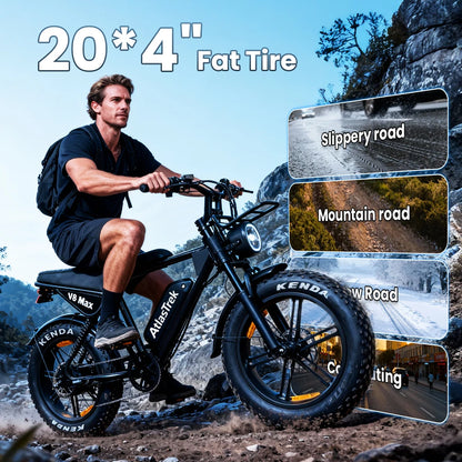 OEM Stock Factory  Electric Bicycle 250W Rear 7-Speed 48V 15Ah Wide Tire Electric Urban Hybrid Mountain Off-Road E-Bike