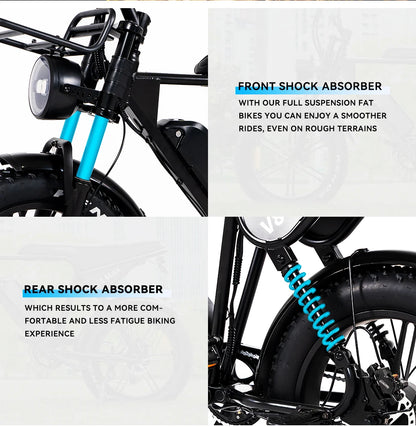 OEM Stock Factory  Electric Bicycle 250W Rear 7-Speed 48V 15Ah Wide Tire Electric Urban Hybrid Mountain Off-Road E-Bike
