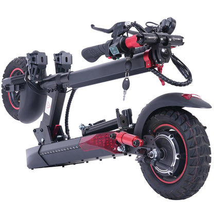 EU UK US CA Warehouse EScooter  - 10" Off-Road Fat Tire Dual Suspension 45km Range, Foldable & IPX5 Electric Scooter