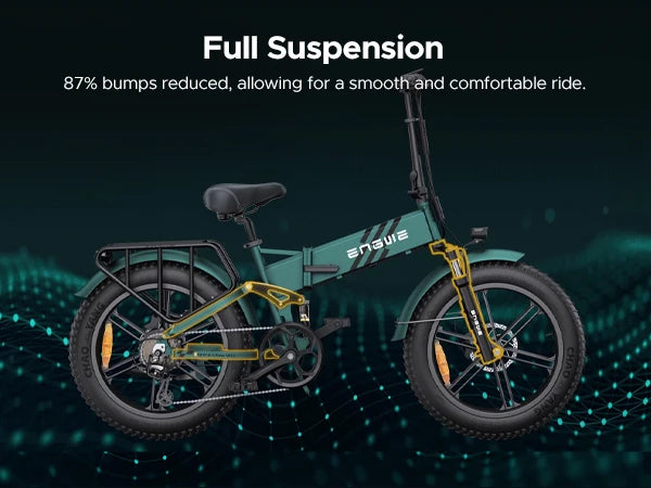ENGWE Bike ENGINE PRO 2.0 EU/US/UK Warehouse 52V16A Electric Bicycle 250W Full Shock Absorption Mountain  Fat Tire Electric Bike