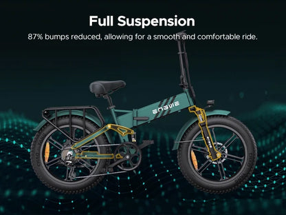 ENGWE Bike ENGINE PRO 2.0 EU/US/UK Warehouse 52V16A Electric Bicycle 250W Full Shock Absorption Mountain  Fat Tire Electric Bike