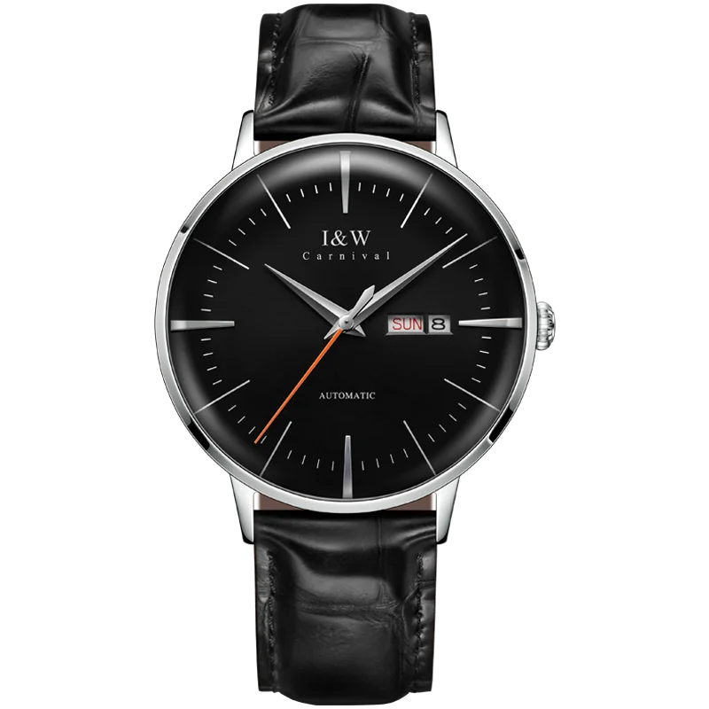 Fashion Men's Watches MIYOTA 8215 Watch Luxury brand CARNIVAL Automatic Mechanical Wristwatch Sapphire Double Calendar Men Watch