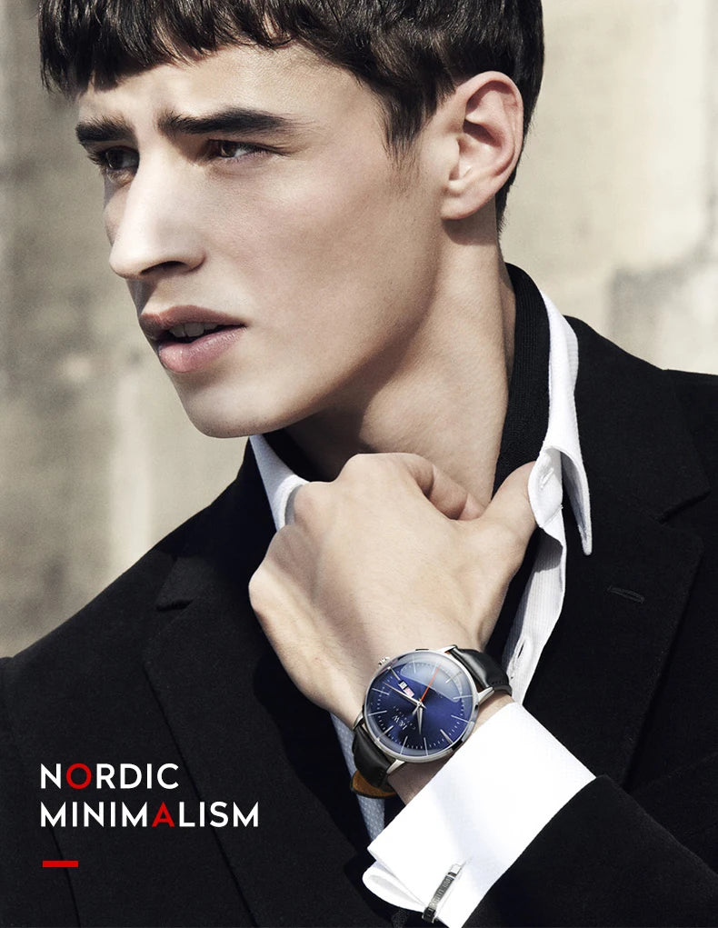 Fashion Men's Watches MIYOTA 8215 Watch Luxury brand CARNIVAL Automatic Mechanical Wristwatch Sapphire Double Calendar Men Watch