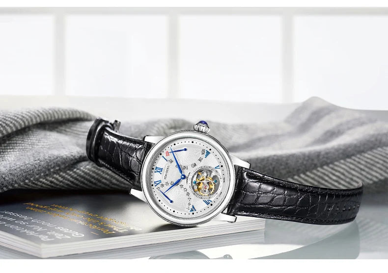 Seagull Men Watch Automatic Tourbillon Mechanical Watch Multifunctional Sapphire Calendar Luxury Men's Wristwatch ST8004ZS
