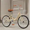 Adult Women's 20-inch/22-inch/24-inch High Carbon Steel Hard Frame Double V Brakes Lightweight Retro College Commuter Bicycle