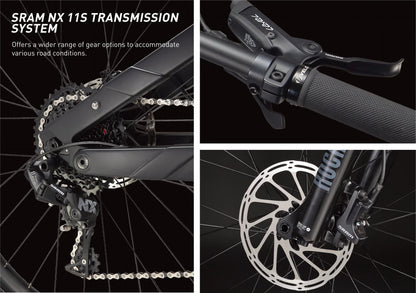 Luxury Full Suspension Carbon Fiber Electric Mountain Bike for Adult Bafang Motor 48V 500W Fat Tire Ebike Hybrid MTB Bicycle