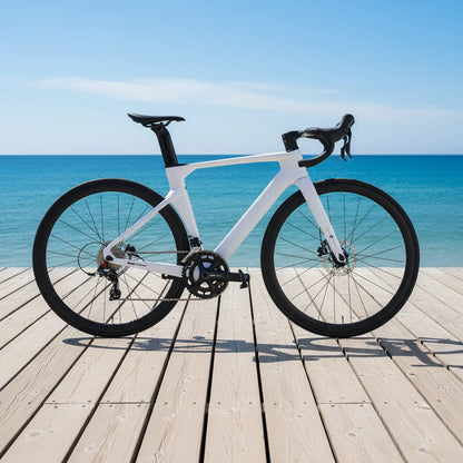 Thru Axle Disc Carbon Road Bike - 24-Speed Aero Racing Bike for Competitive Cycling & Triathlon Training 	 bicycle