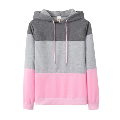 Fashion Trends Pop Style Top, Sexy Color Combination Cap Features Loose Long-sleeved Shirt