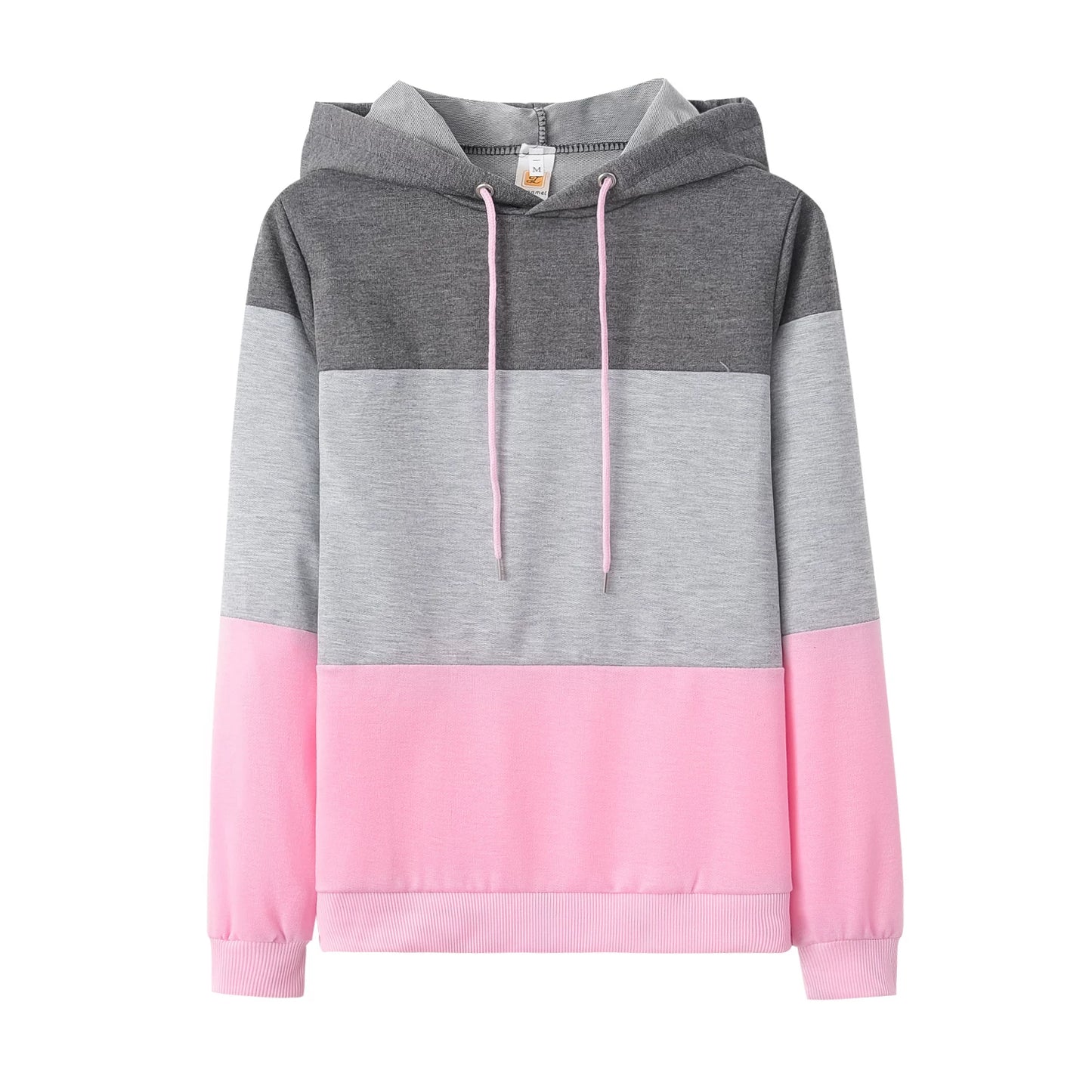 Fashion Trends Pop Style Top, Sexy Color Combination Cap Features Loose Long-sleeved Shirt